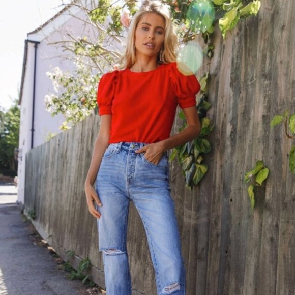 NWOT Ribbed Back Self-Tie Top S - Picture 5 of 10